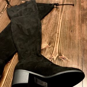 Over The Knee Thigh High Boots Tie Black ASOS